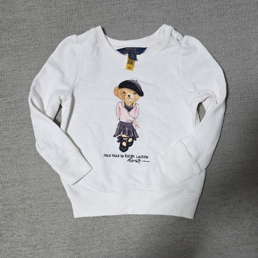 Polo by Ralph Lauren Kids White Sweatshirt with Bear Design